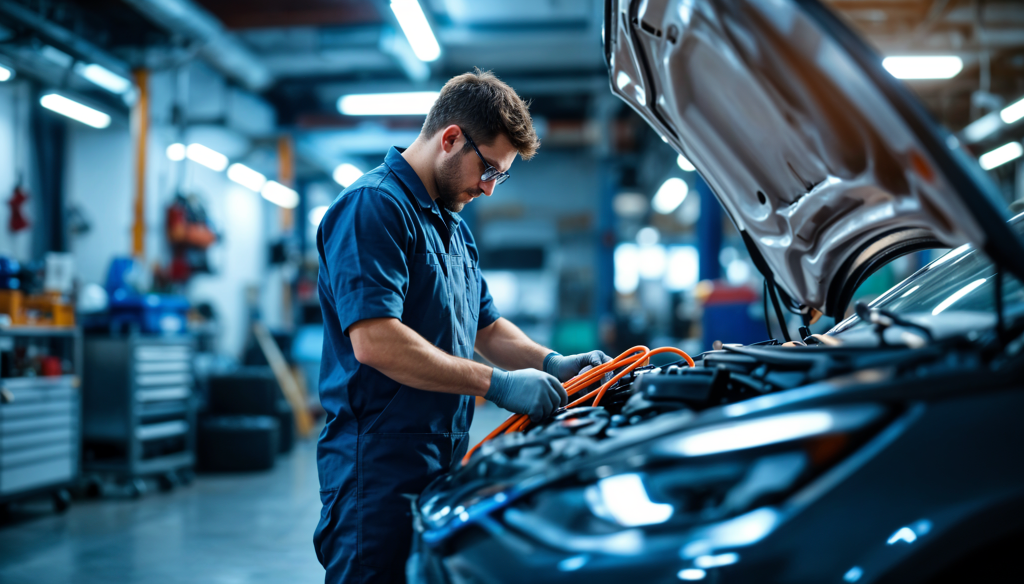 DGUV Information 209-093: Qualifizierung für Arbeiten an Hochvoltsystemen in Fahrzeugen - Titelbild