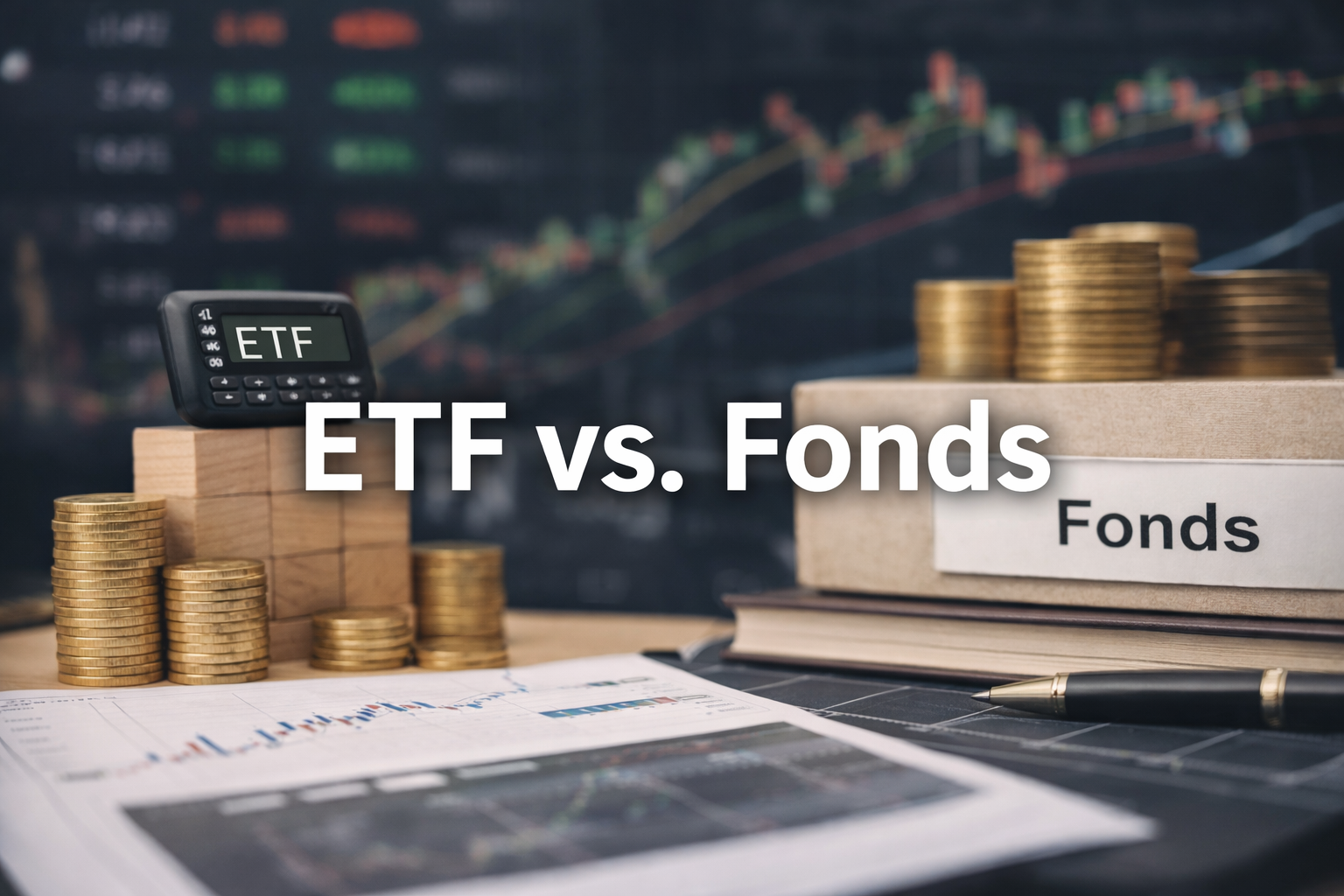 ETF vs. Fonds -  Möchten Sie aktiv oder passiv investieren?  - Titelbild