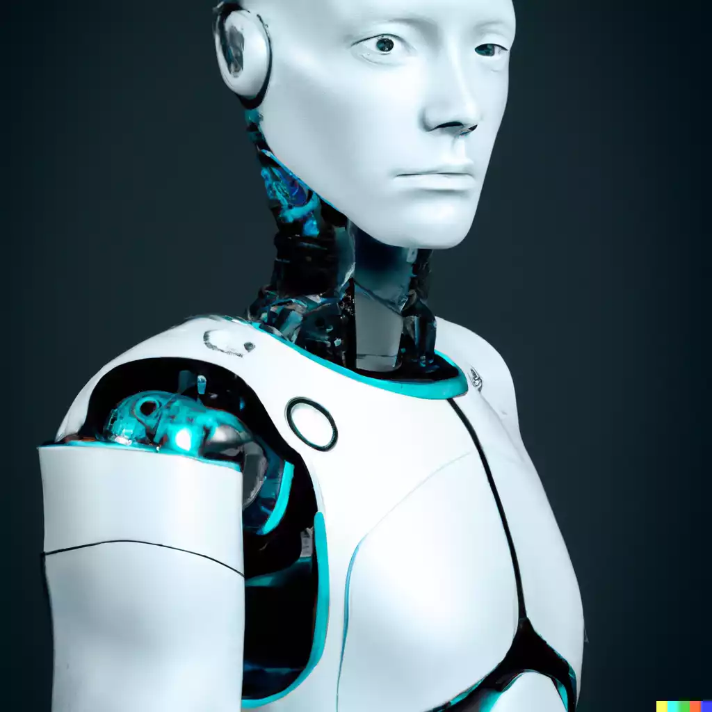 DALL-E 2: Hochwertiges Foto eines Roboters, der wie ein Mensch aussieht - High quality photo of a roboter, that looks like a human