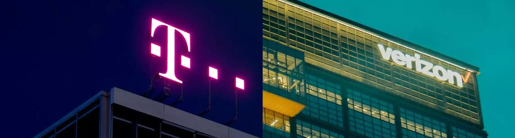 Telekommunikation wird immer benötigt, egal wie die wirtschaftliche Lage ist. Deutsche Telekom und  Verizon haben als Marktführer die besten Karten in Krisen - Telekom Zentrale in Bonn und Verizon in Boston.