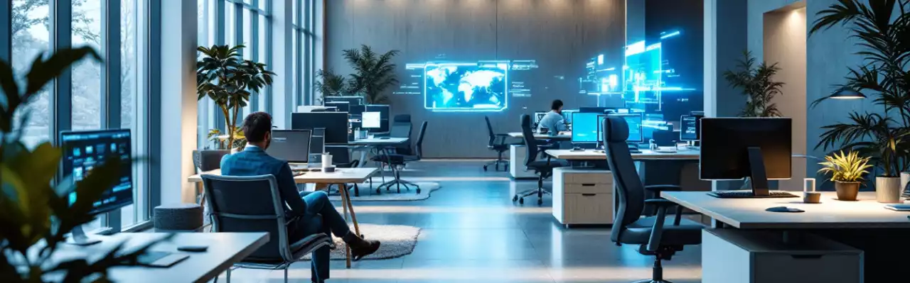 Zukunftstechnologien wie Virtual Reality (VR) oder Augmented Reality (AR) werden im Büro der Zukunft zum Alltag gehören.