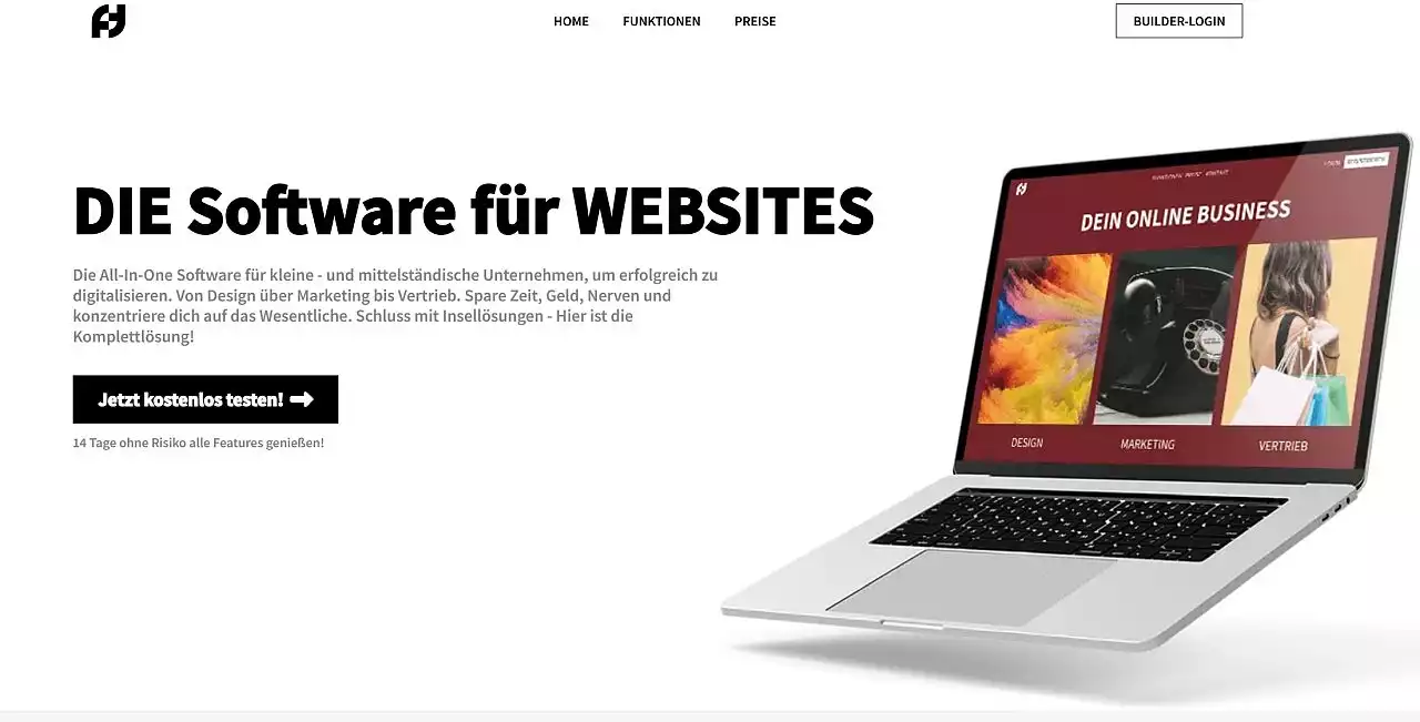Über die Webseite funnel-tunnel.com gelangen die Kunden direkt zum Herzstück des Funnel Builders. 