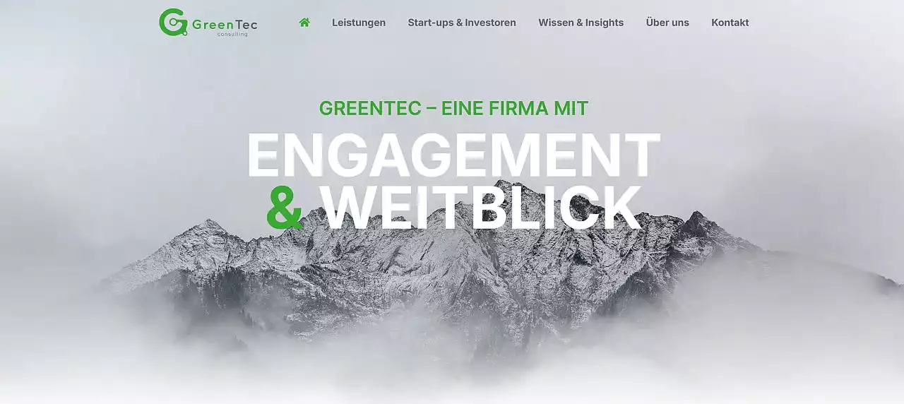 Die Webseite der GreenTec-Consulting AG