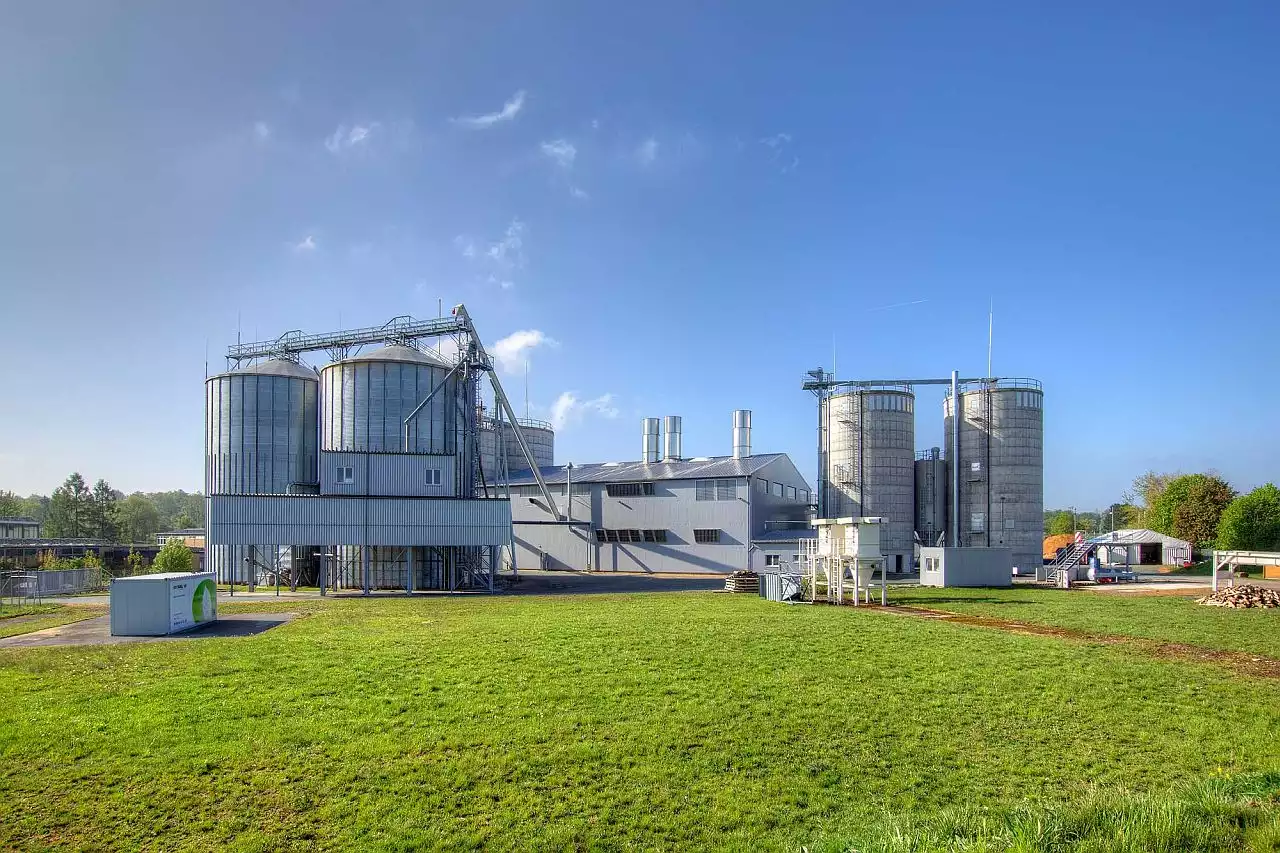 Das Pelletwerk auf dem Gelände der ehemaligen Prinz-Eugen-Kaserne.